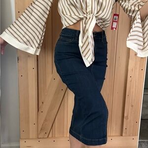 Bagatelle Dark Blue Midi Skirt